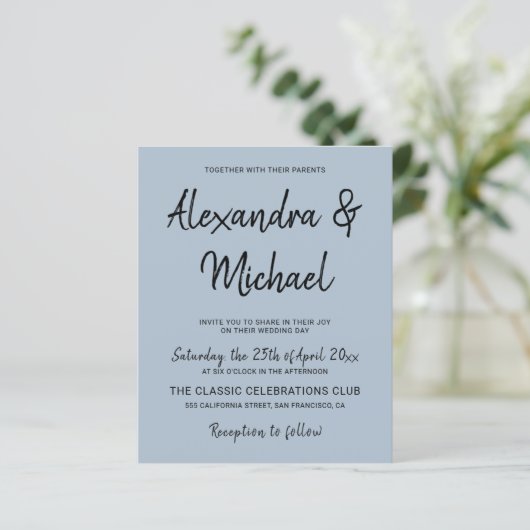 Papier Faire-part de mariage moderne et poussiéreuse (Debout devant)