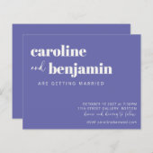 Papier Faire-part de mariage moderne moderne à budget pou (Devant / Derrière)