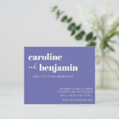 Papier Faire-part de mariage moderne moderne à budget pou (Debout devant)