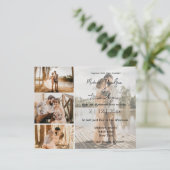 Papier Faire-part de mariage multi-photo Chic Editorial (Debout devant)