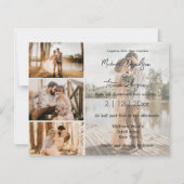 Papier Faire-part de mariage multi-photo Chic Editorial (Devant)