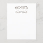 Papier Faire-part de mariage | novembre (Dos)