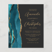 Papier Faire-part de mariage pas cher ardoise agate sarce (Devant)