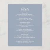 Papier Faire-part de mariage pas cher Dusty Blue avec des (Dos)