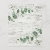 Papier faire-part de mariage pas cher eucalyptus bois bla (Dos)
