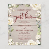 Papier Faire-Part de Mariage Pas Cher Fleur Simple (Devant)