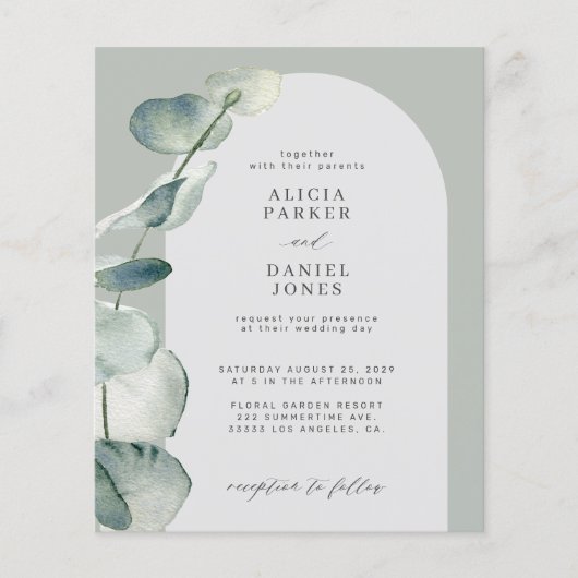 Papier Faire-part de mariage PHOTO à armature budget QR C (Devant)