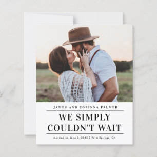 Papier Faire-part de mariage photo à petit budget