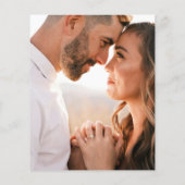 Papier Faire-part de mariage photo Abstrait couleur budge (Dos)