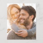 Papier Faire-part de mariage photo au eucalyptus moderne (Dos)