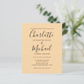 Papier Faire-Part de Mariage Photo avec Texte Champagne É (Debout devant)