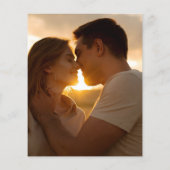 Papier Faire-Part de Mariage Photo avec Texte Champagne É (Dos)