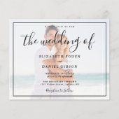 Papier Faire-part de mariage photo blanc et noir budget (Devant)