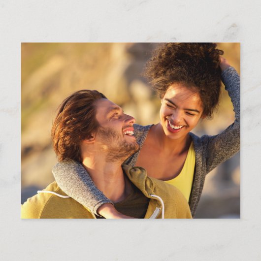 Papier Faire-Part de Mariage Photo Budget Bohème Rustique (Dos)