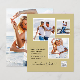 Papier Faire-part de mariage photo BUDGET Code QR de sauv