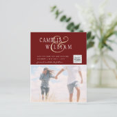 Papier FAIRE-PART DE MARIAGE photo BUDGET Date d'enregist (Debout devant)