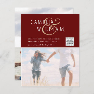 Papier FAIRE-PART DE MARIAGE photo BUDGET Date d'enregist