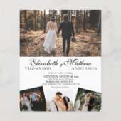 Papier Faire-part de mariage photo Budget Elegant Script (Dos)