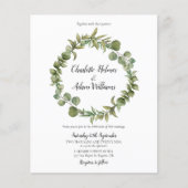 Papier Faire-part de mariage photo Budget Green Foliage (Devant)
