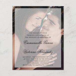 Papier Faire-Part de Mariage Photo Budget Moderne