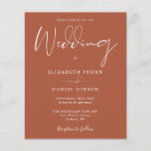 Papier Faire-part de mariage photo Budget Terracotta (Devant)