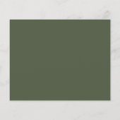 Papier Faire-part de mariage photo budget vert olive (Dos)
