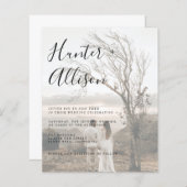 Papier Faire-part de mariage photo budgétaire (Devant / Derrière)