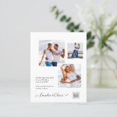 Papier Faire-part de mariage photo budgétaire Date d'enre (Debout devant)