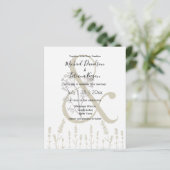 Papier faire-part de mariage photo code qr botanique mini (Debout devant)
