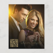 Papier Faire-part de mariage photo de code QR du budget (Dos)