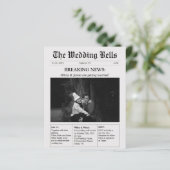 Papier Faire-part de mariage photo de journal unique budg (Debout devant)