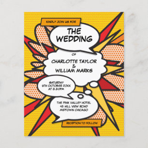 Papier Faire-part de mariage photo de la bande dessinée m