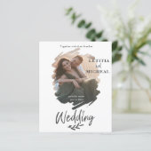 Papier Faire-part de mariage photo de la brosse budgétair (Debout devant)