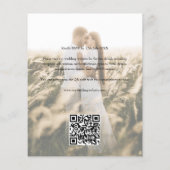 Papier Faire-part de mariage photo de script budgétaire (Dos)