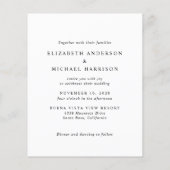 Papier Faire-part de mariage photo de script chic (Dos)