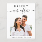 Papier Faire-part de mariage photo de script chic (Devant)