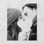 Papier Faire-part de mariage photo de script rustique Bud (Dos)