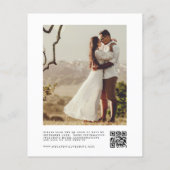 Papier Faire-part de mariage photo du code QR du budget (Dos)
