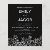 Papier Faire-part de mariage photo du Fleur sauvage du bu (Devant)