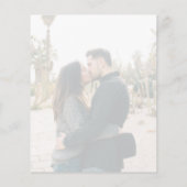 Papier Faire-part de mariage photo Dusty Blue Monogram (Dos)