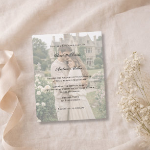 Papier Faire-part de mariage photo élégant moderne