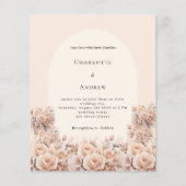 Papier Faire-part de mariage photo en arc rose de pêche c (Devant)