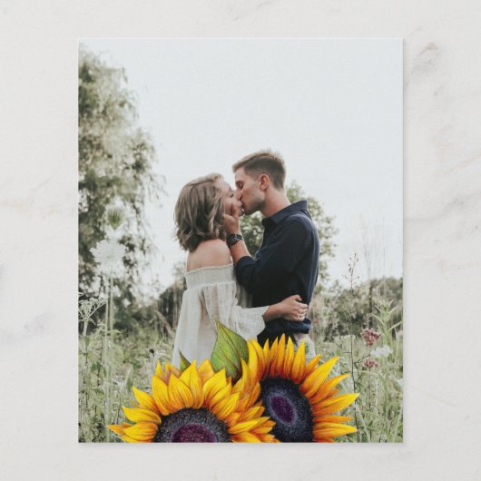 Papier Faire-part de mariage photo en bois rustique budge (Dos)