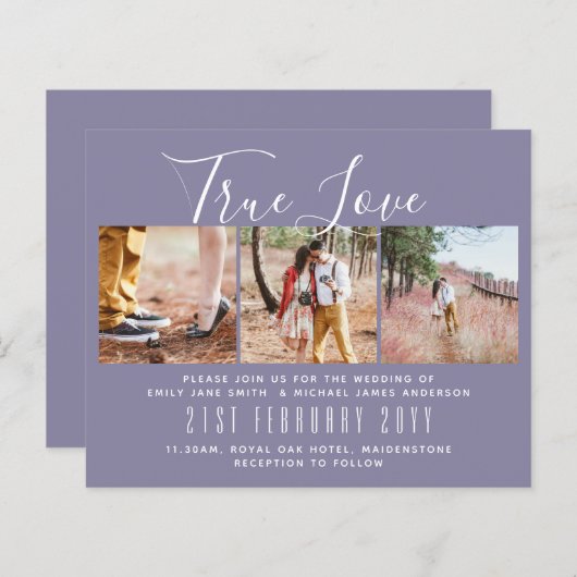 Papier Faire-part de mariage photo Fête de fiançailles Sh (Devant / Derrière)