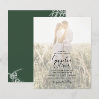 Papier Faire-part de mariage photo JUNIPER GREEN Moderne