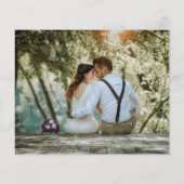 Papier Faire-part de mariage photo moderne Blue Hydrangea (Dos)