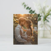 Papier Faire-part de mariage photo moderne Vellum Overlay (Debout devant)