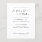 Papier Faire-part de mariage photo moderne Vellum Overlay (Dos)