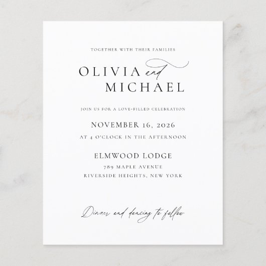 Papier Faire-part de mariage photo moderne Vellum Overlay (Dos)