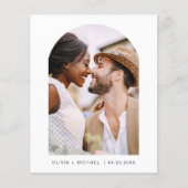 Papier Faire-part de mariage photo noir et blanc Budget (Devant)